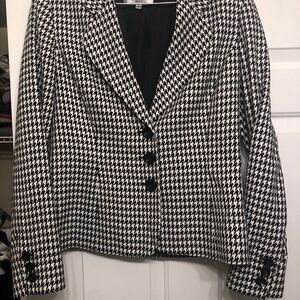 Kasper Black plaid Skirt suit set